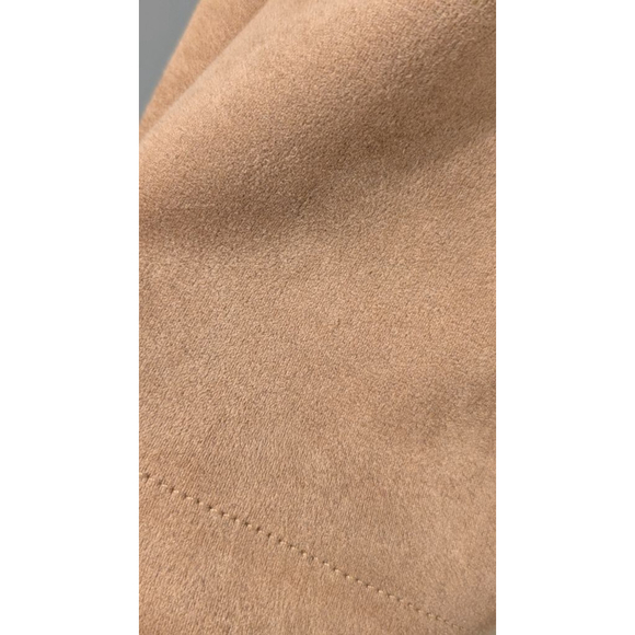 NWOT Women's Calvin Klein Tan Faux Suede Dress with Zipper Detail Size 4 - Picture 5 of 10